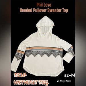 Phil Love Hoodie Pullover Sweater Top   NEW WITHOUT TAGS